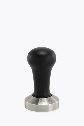 Motta Tamper Stainless Steel Flat with Black Wooden Handle 53mm