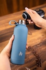 roastmarket Insulated Bottle 500ml, Grey-Blue