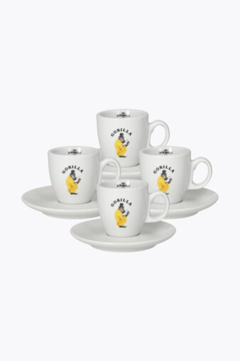 Gorilla espresso kopper sæt med 4