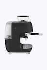 Smeg Espresso Machine 50's Style mit Grinder, Black Matt