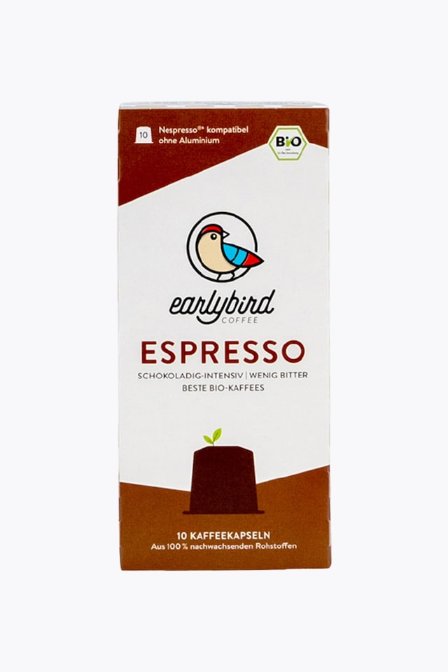 earlybird coffee Espresso Organic 10 Capsules Nespresso® Compatible