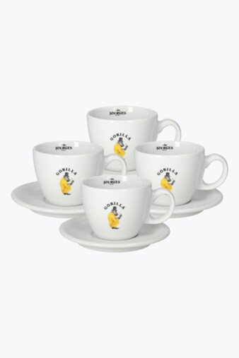 Gorilla sada 4 šálků na caffè latte