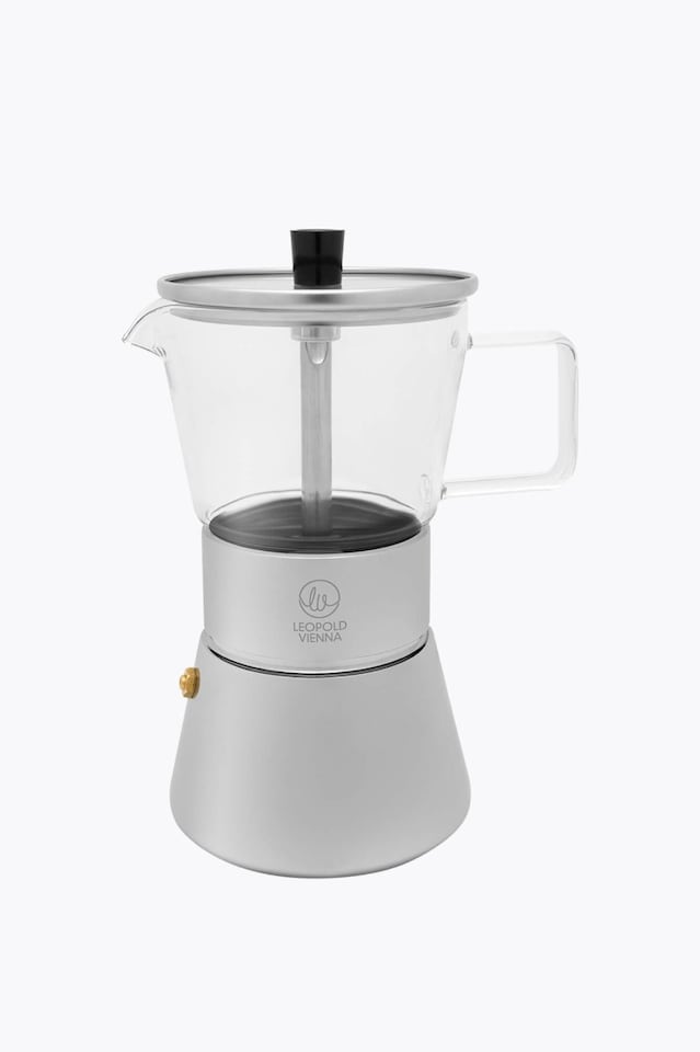 Leopold Vienna Cafetière italienne Otto 4 tasses, acier inoxydable
