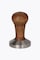 Motta Tamper Stainless Steel Curved with Brown Wooden Handle 58mm