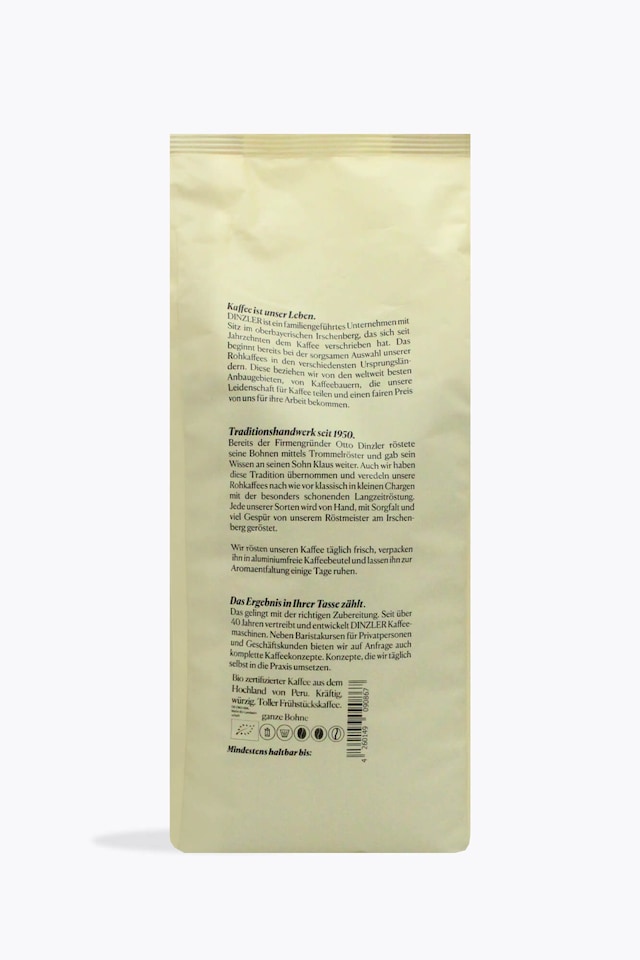 Dinzler Coffee Peru Organico 1kg back