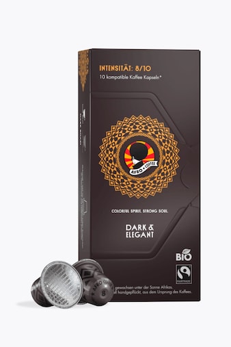 Afro Coffee Dark & Elegant Organic 10 Capsules Nespresso® Compatible