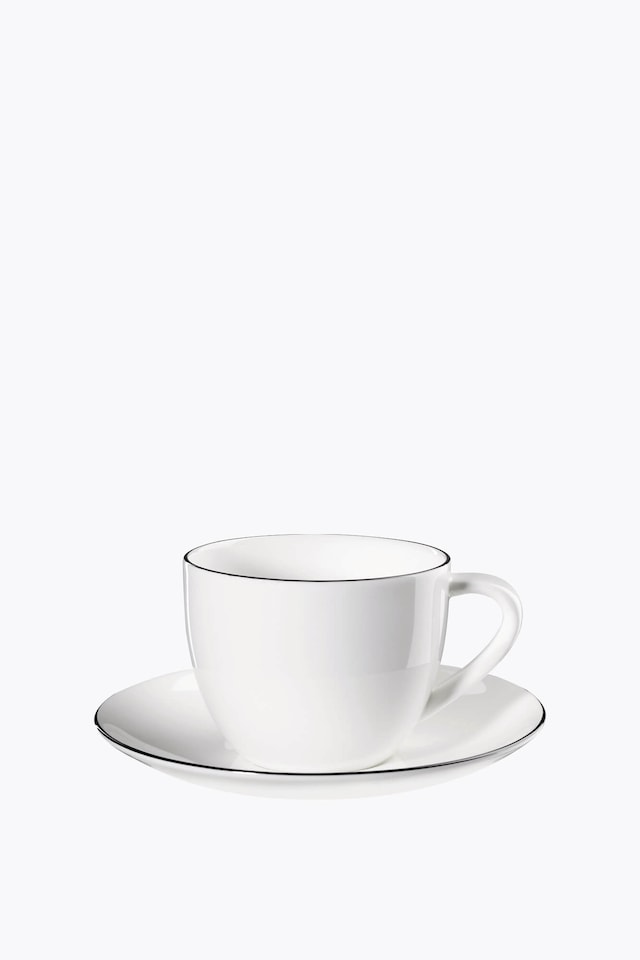 ASA Selection cappuccino cup with saucer ligne noire