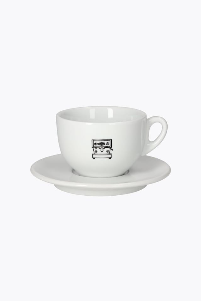 La Marzocco Linea cappuccino cup black with saucer