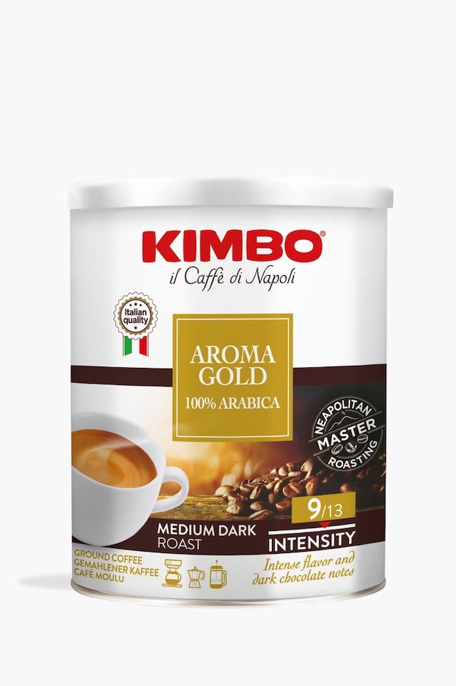 Kimbo Aroma Gold 100% Arabica 250g Can Ground