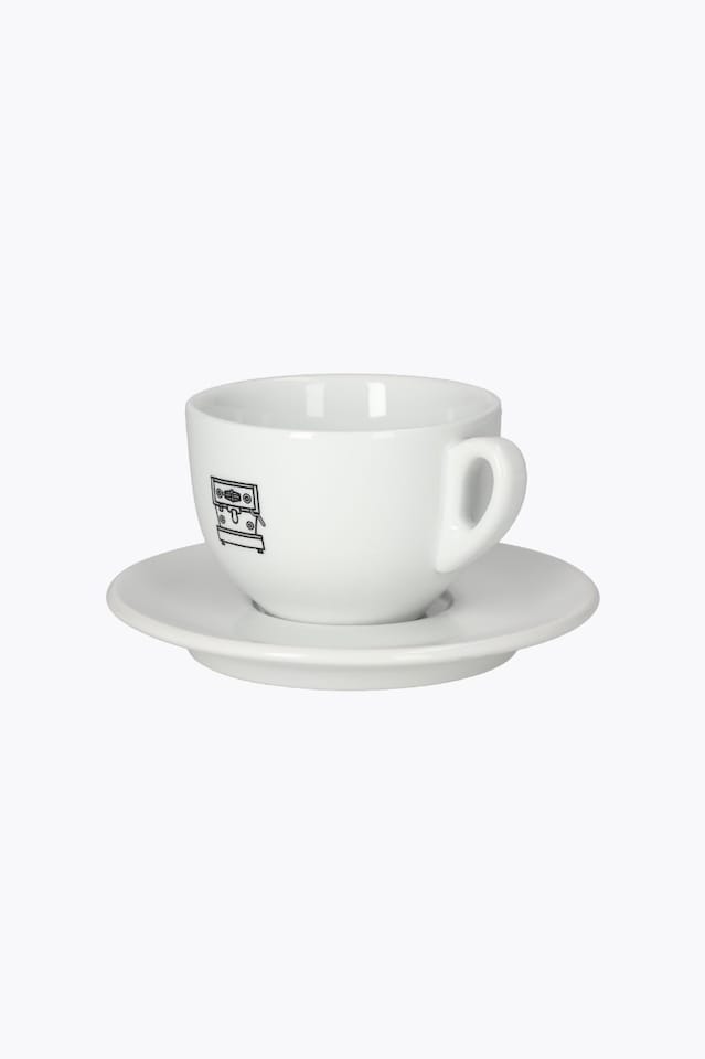 La Marzocco linea Cappuccino Cup Black mit Untertasse