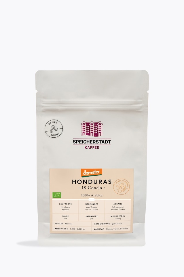 Speicherstadt Honduras 18 Conejo Organic Demeter Coffee 250g