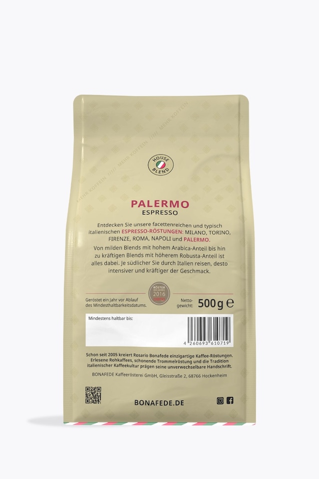 Bonafede Espresso Palermo 500g