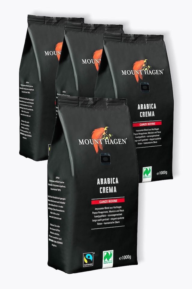 Mount Hagen Arabica Crema Organic Value Pack 4kg