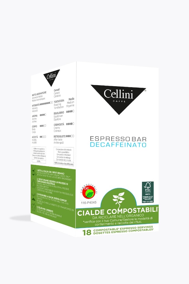 Cellini Espresso Bar Decaffeinato 18 E.S.E. Pads