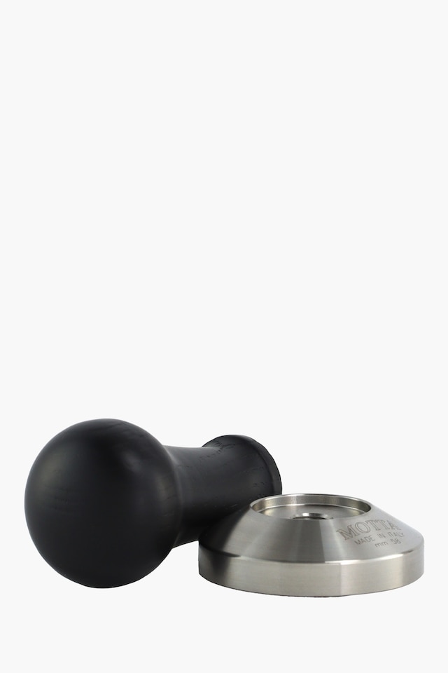 Motta Tamper Stainless Steel gewölbt mit Holzgriff schwarz 58mm