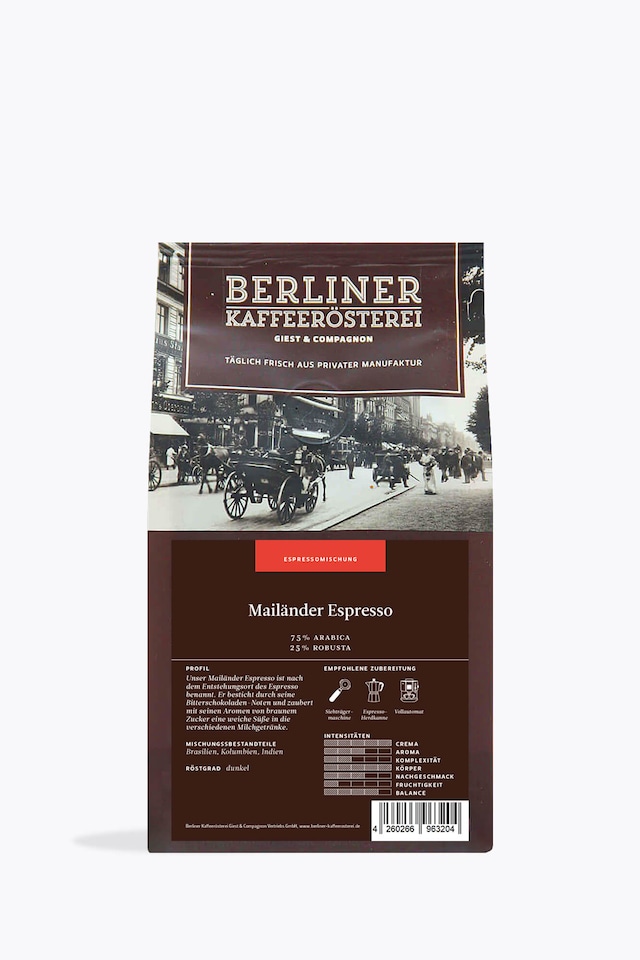 Berliner Kaffeerösterei Milan Espresso 250g