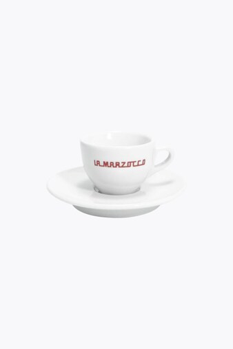La Marzocco linea espresso cup red with saucer