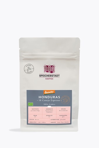 Speicherstadt Honduras 18 Conejo Organic Demeter Espresso 250g