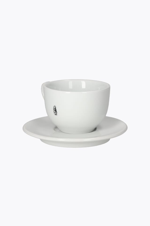 La Marzocco linea cappuccinokop sort med underkop sæt med 4