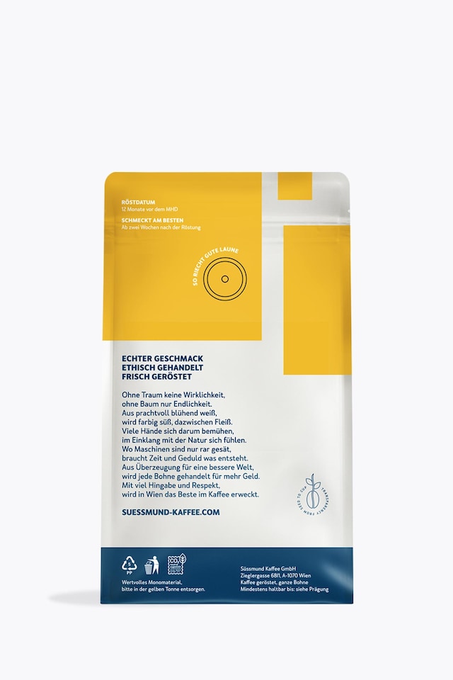 Süssmund Montecristo Bio & Direct Trade Espresso 250g