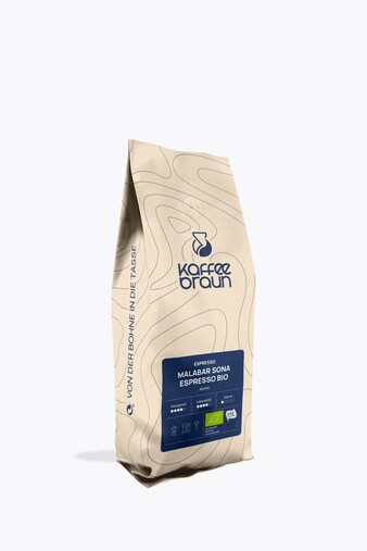 Kaffee Braun Espresso Malabar Sona Organic 250g