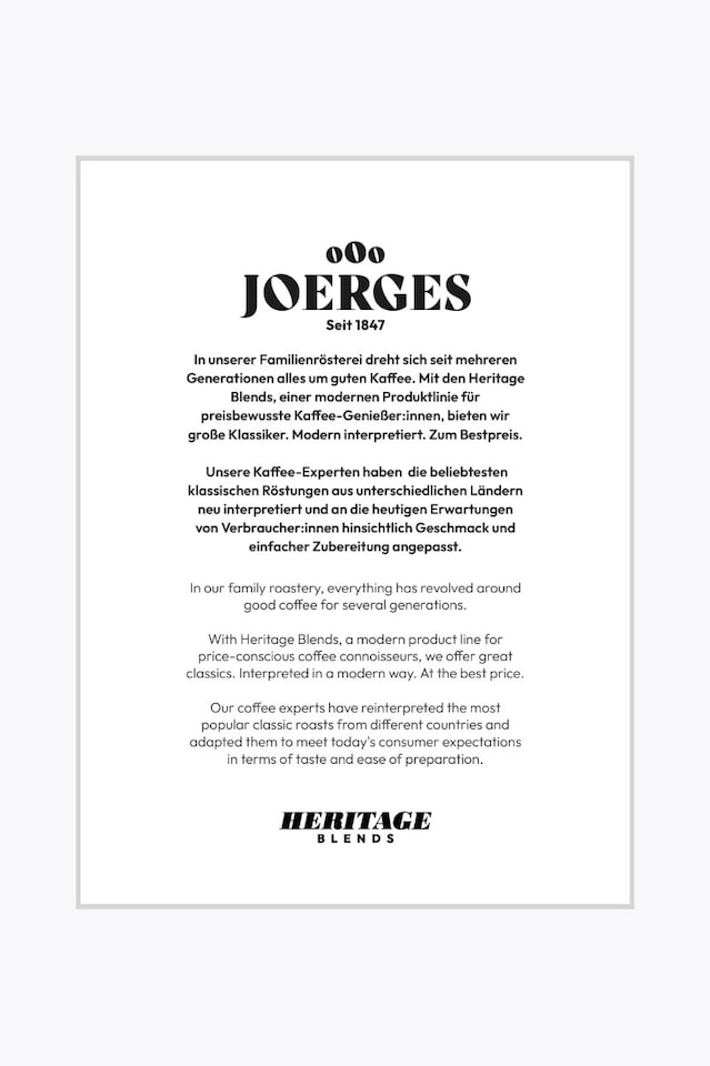 Joerges Heritage Melange 1kg