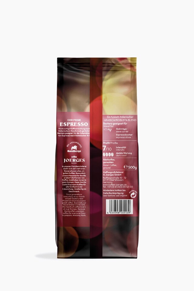 Gorilla Espresso 500g ground