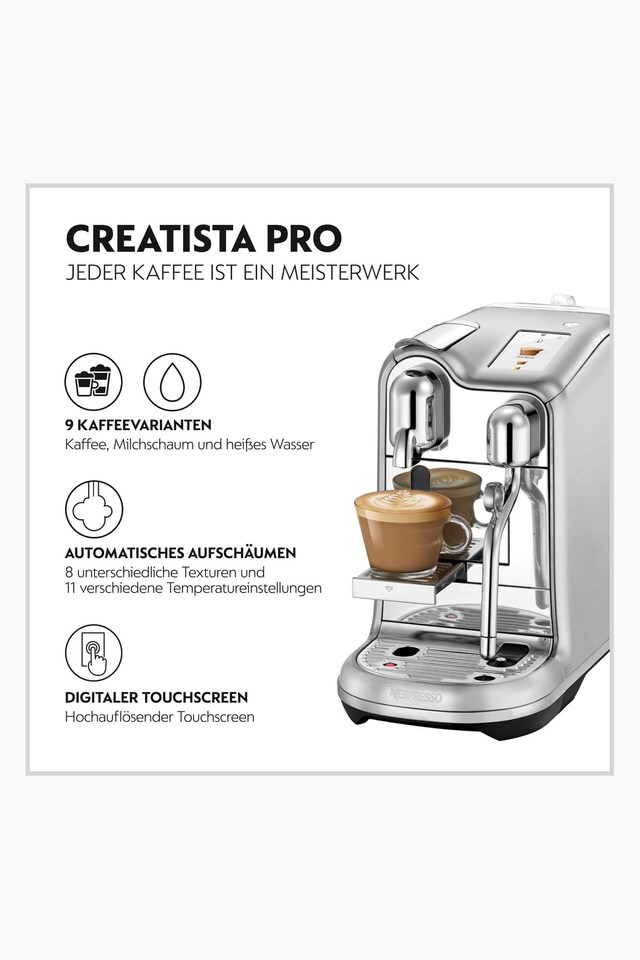 Sage the Creatista Pro™ Nespresso Capsule Machine, Stainless Steel