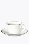 ASA Selection espresso cup with saucer ligne noire