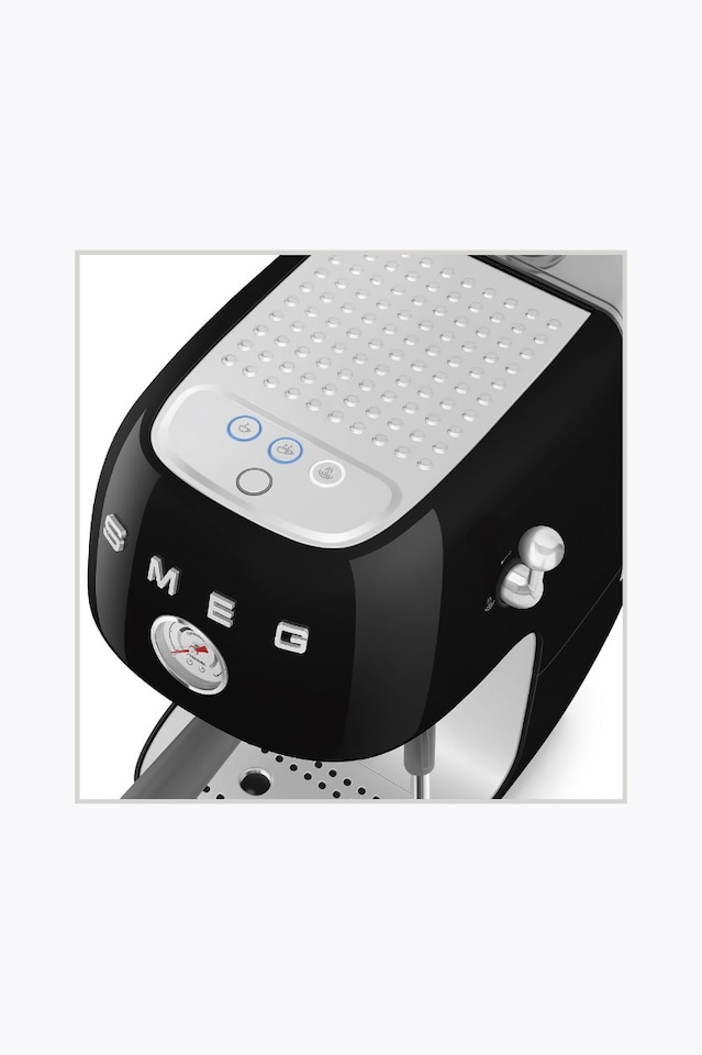 Smeg Espresso Machine 50's Style with Cold Brew Function, Black