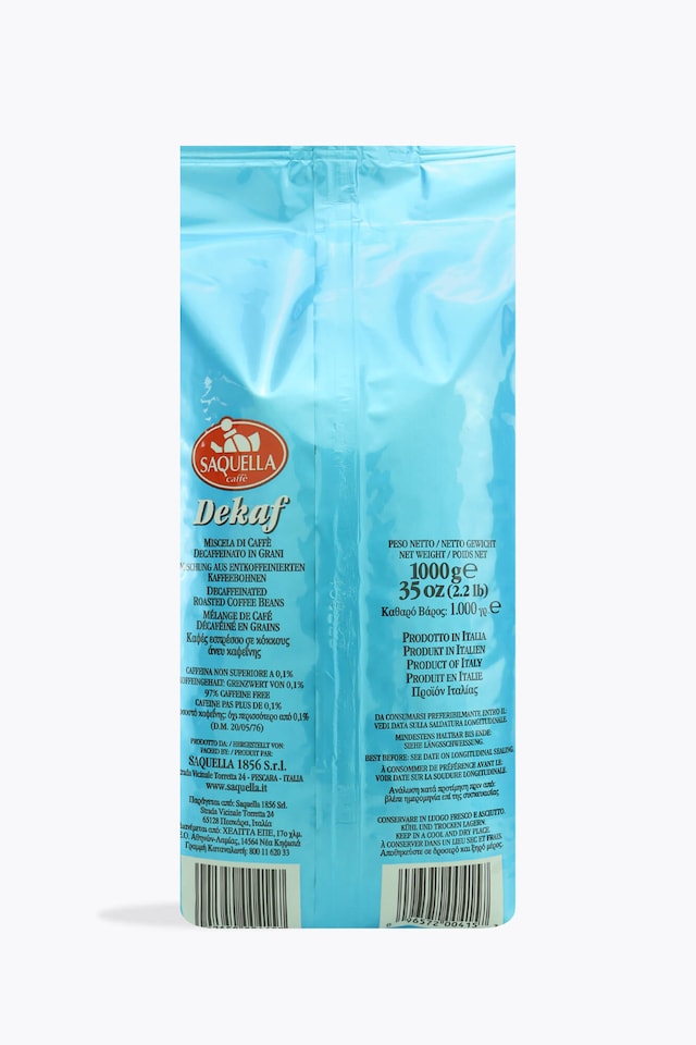 Saquella Selezione Esclusiva Bar Decaffeinated 1kg back