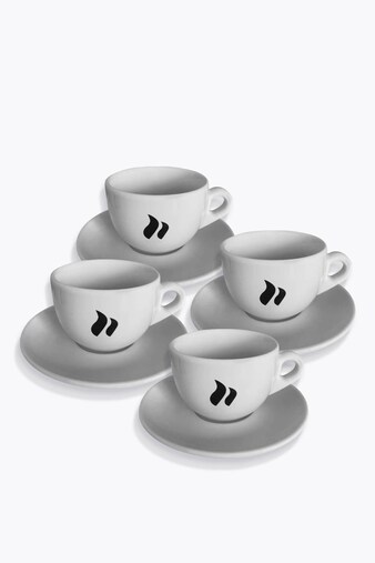 roastmarket šálek na cappuccino bílá 4er sada