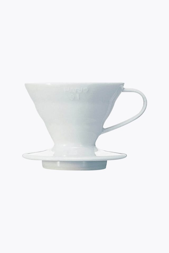 Hario V60 Dripper 01 Ceramic Coffee Filter (Hand Filter) white