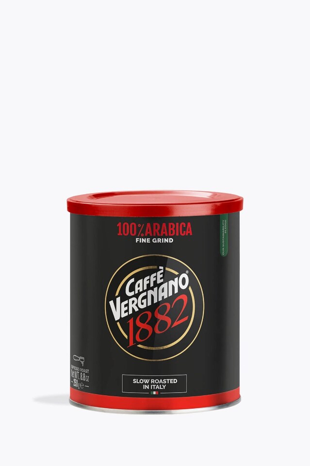 Caffé Vergnano Arabica 100% Espresso 250g Ground Can