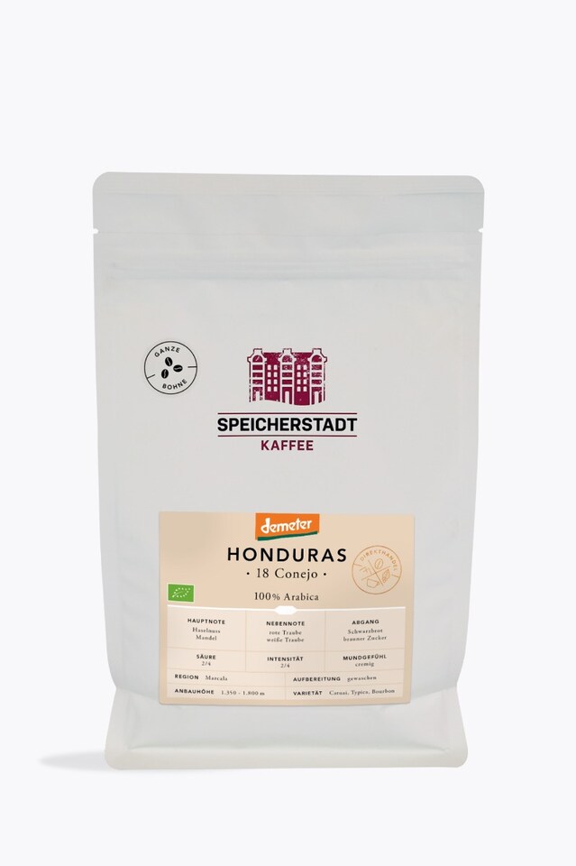Speicherstadt Honduras 18 Conejo Organic Demeter Coffee 500g