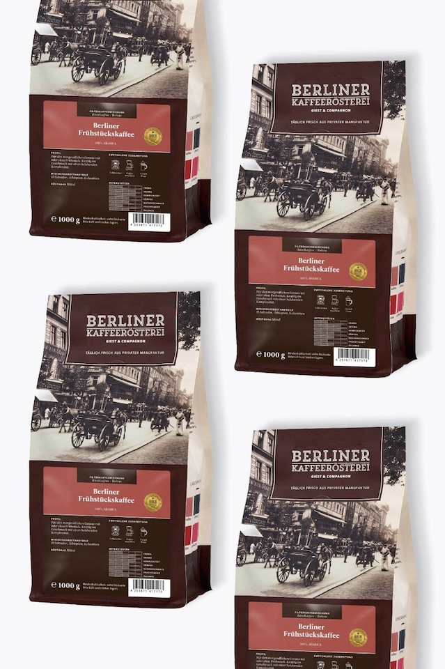 Berliner Kaffeerösterei Berliner Frühstückskaffee Vorteilspaket 4kg