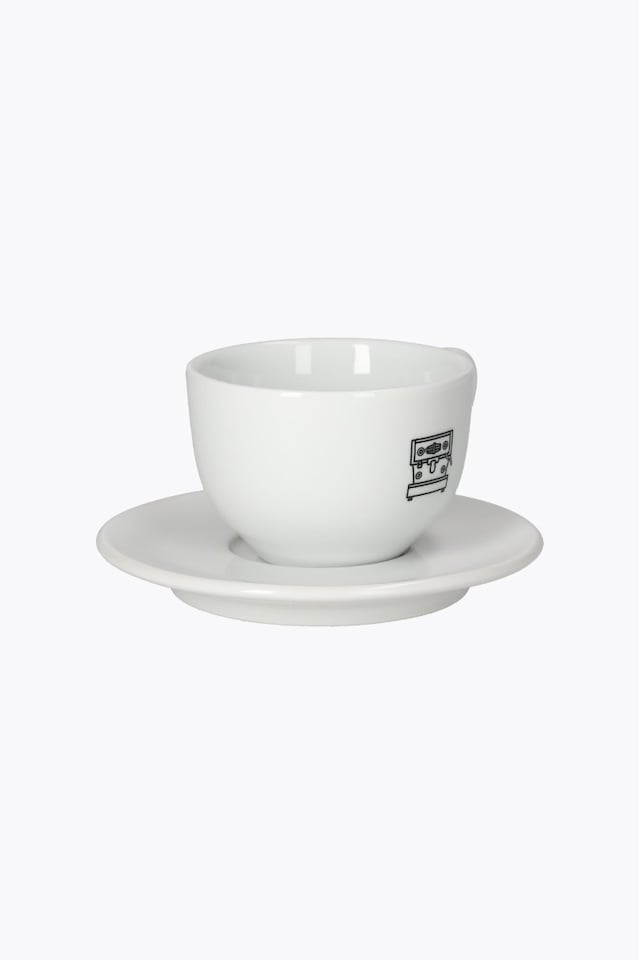 La Marzocco linea cappuccinokop sort med underkop sæt med 4