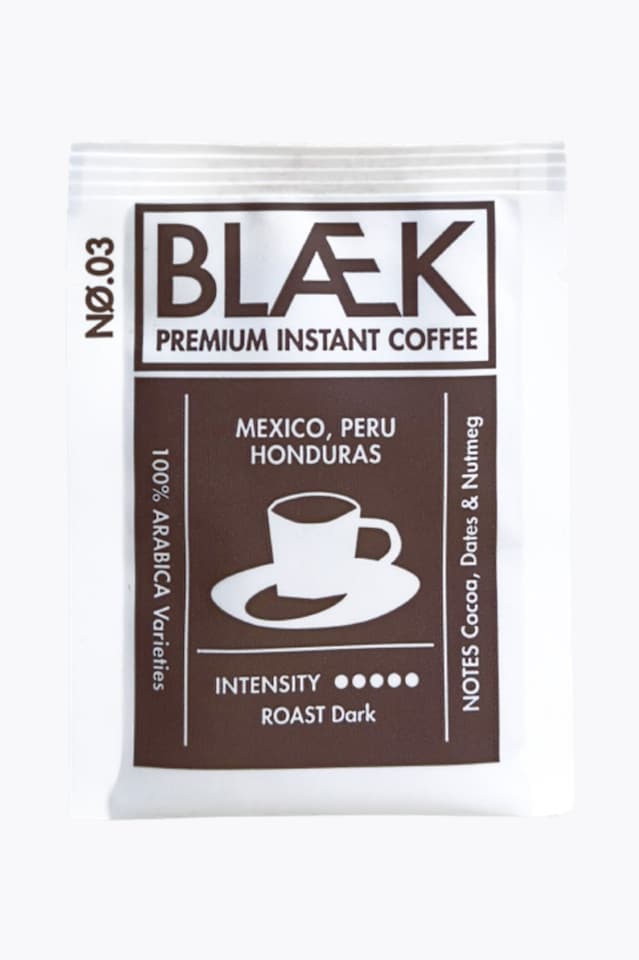 BLÆK Organic Instant Coffee No. 3 Dark Blend 21g