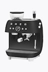 Smeg Espresso Machine 50's Style mit Grinder, Black-Matt