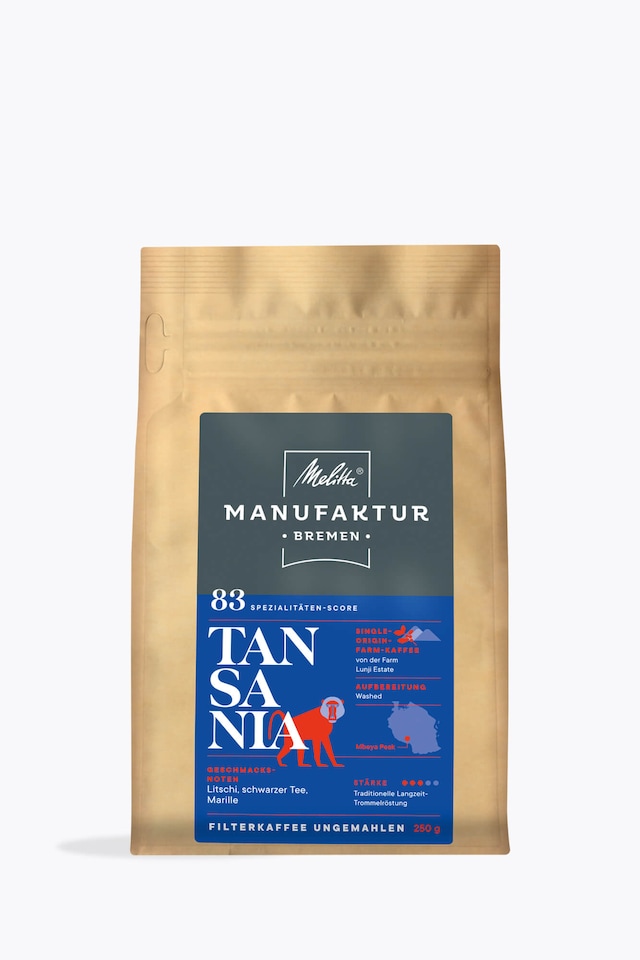 Melitta® Manufaktur Bremen Tanzania Single-Origin Farm Coffee 250g