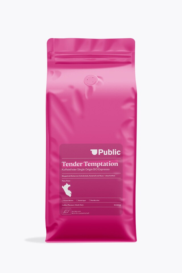 Public Coffee Roasters, Public Coffee Roasters Tender Temptation Decaffeinated 1kg, , Image 1 of 1