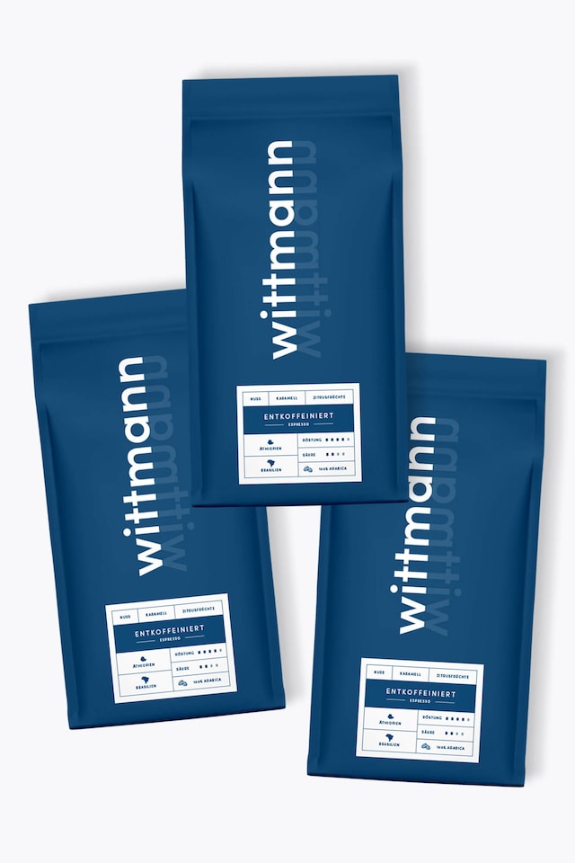 Wittmann Kaffee Decaffeinated Value Pack 3kg