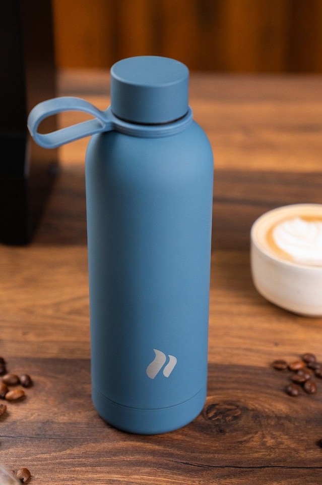 roastmarket Insulated Bottle 500ml, Grey-Blue